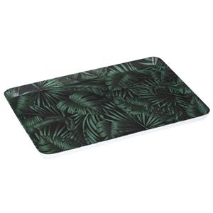 Secret de Gourmet Dienblad/serveerblad rechthoekig Jungle 30 x 22 cm donker groen -