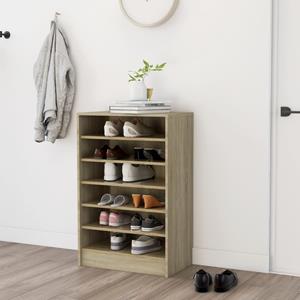 Schoenenkast 60x35x92 cm spaanplaat sonoma eikenkleurig