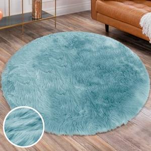 Home affaire Fellteppich "Valeria", rund, 60 mm Höhe, Kunstfell Teppich, besonders weich und flauschig, fußbodenheizungsgeeignet, pflegeleicht, ideale Teppiche für Wohnzimmer, 