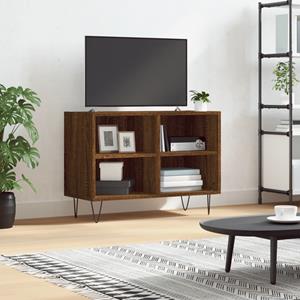 VidaXL Tv-meubel 69,5x30x50 cm bewerkt hout bruineikenkleurig