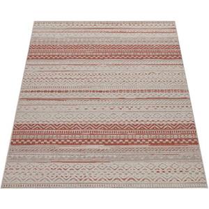 Paco Home Teppich "Ostende 544", rechteckig, Flachgewebe, gestreift, In- und Outdoor geeignet, Wohnzimmer