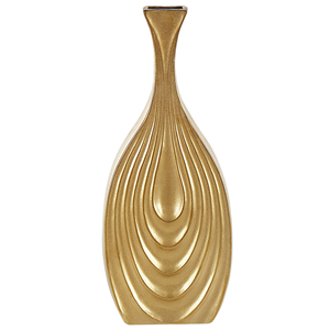 BELIANI Decoratieve vaas goud keramiek 39 cm THAPSUS