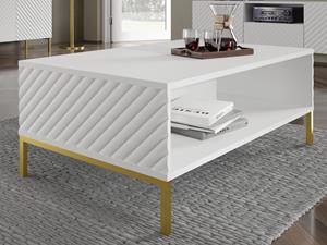 Mobistoxx Rechthoekige salontafel SURAFU 90 cm wit