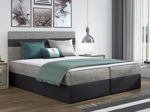 Mobistoxx Boxspring MODUS 140x200 cm zwart/grijs