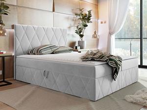 Mobistoxx Boxspring SIMONA 160x200 cm zilver