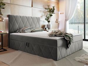 Mobistoxx Boxspring SIMONA 180x200 cm lichtgrijs