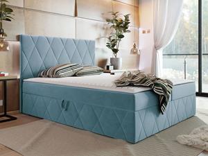 Mobistoxx Boxspring SIMONA 180x200 cm lichtblauw