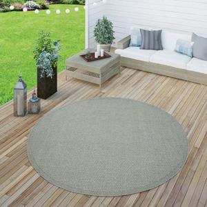 Teppich Timber 125, Paco Home, rund, Höhe: 4 mm, Flachgewebe, Sisal Optik, In- und Outdoor geeignet, Wohnzimmer