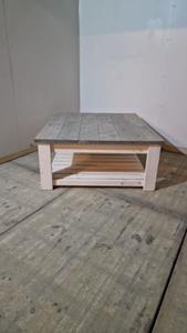 Het Steigerhouthuis OUTLET!  Salontafel brocant greywash/whitewash