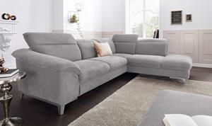 COTTA Polstergarnitur, (Set), Set: bestehend aus Ecksofa und Hocker, Ecksofa wahlweise Bettfunktion