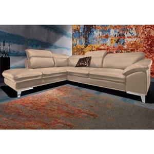 COTTA Polstergarnitur, (Set), Set: bestehend aus Ecksofa und Hocker, Ecksofa wahlweise Bettfunktion