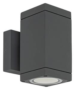 7888 Wandleuchte Buffalo antrazhit transparent GU10 2x max 35W IP54 L:12.5cm B:7.5cm H:14.5cm dimmbar - Rabalux