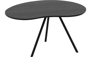 Goossens Salontafel Saya organisch, hout eiken zwart, modern design, 79 x 36 x 61 cm