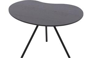 Goossens Salontafel Saya organisch, hout eiken zwart, modern design, 61 x 33 x 49 cm