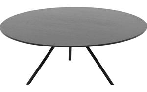 Goossens Salontafel Bo rond, hout eiken zwart, modern design, 80 x 31 x 80 cm