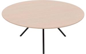Goossens Salontafel Bo rond, hout eiken wit, modern design, 80 x 31 x 80 cm