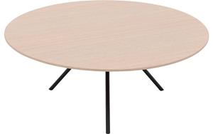 Goossens Salontafel Bo rond, hout eiken wit, modern design, 80 x 31 x 80 cm