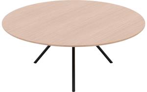 Goossens Salontafel Bo rond, hout eiken wit, modern design, 80 x 31 x 80 cm