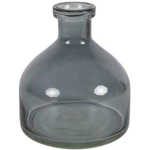 Countryfield Bloemenvaas Low Bottle - donkergrijs - glas - H20 cm