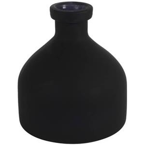 Countryfield Bloemenvaas Low Bottle - mat zwart - glas - H20 cm