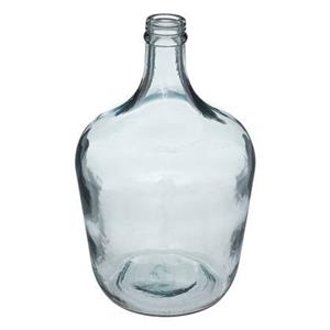 ATMOSPHERA vaas Fles - blauw transparant - glas - H30 x D18 cm