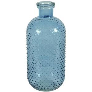 Countryfield Bloemenvaas Cactus Dots - blauw - glas - D15 x H35 cm