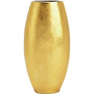 Cepewa Deco Metalen bloemenvaas - goud - Monaco de luxe - D11 x H22cm