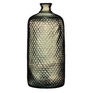 Urban Living Natural Living Vaas - brons|bruin geschubt - glas - D18xH42 cm