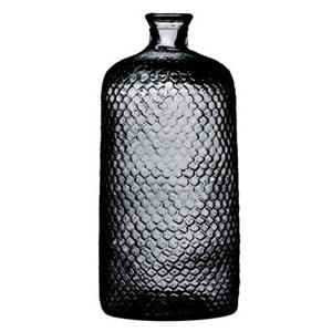 Urban Living Natural Living Scubs Bottle - grijs geschubt - glas - D18xH42cm