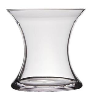 Hakbijl glass Vaas - transparant - x-vorm - glas - 28 x 24 cm