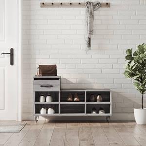 VidaXL Schoenenkast 102x36x60 cm bewerkt hout sonoma grijs