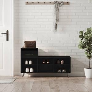 VidaXL Schoenenkast 102x36x60 cm bewerkt hout zwart