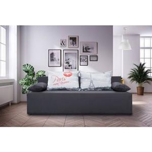 exxpo - sofa fashion 3-Sitzer, mit Schlaffunktion und Bettkasten, inkl. loser Zier- und Rückenkissen
