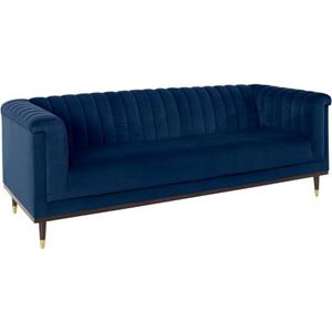 Guido Maria Kretschmer Home&Living 3-zitsbank Chamby met houten rand onder en stiksels bij de leuning
