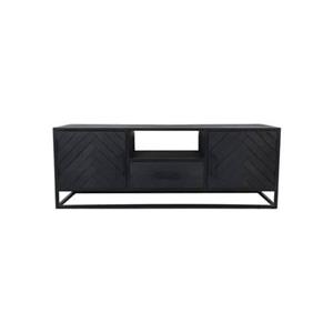 HSM Collection HSM - TV-Meubel Verona - 150x40x55 - Zwart - Mangohout|metaal