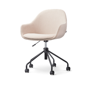 Nolon Nout-Mae bureaustoel beige - zwart onderstel