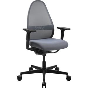Topstar Bureaudraaistoel SOFT SITNESS ART, synchroonmechanisme, met armleuningen, grijs