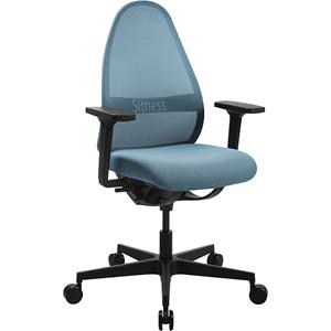 Topstar Bureaudraaistoel SOFT SITNESS ART, synchroonmechanisme, met armleuningen, blauw