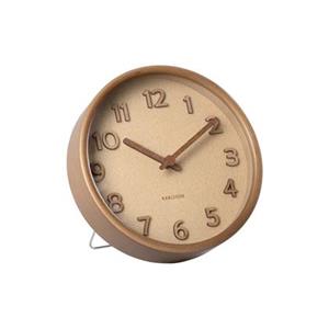 Karlsson  Table clock Pure wood grain sand brown