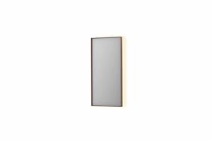 INK SP32 spiegel - 40x4x80cm rechthoek in stalen kader incl indir LED - verwarming - color changing - dimbaar en schakelaar - geborsteld koper 8410004