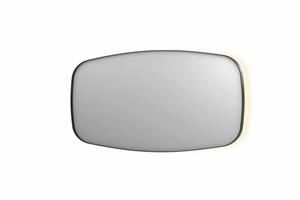 INK SP30 spiegel - 140x4x80cm contour in stalen kader incl indir LED - verwarming - color changing - dimbaar en schakelaar - geborsteld metal black 8409775