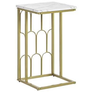 Beliani PANDALE - Bijzettafel - Wit - IJzer