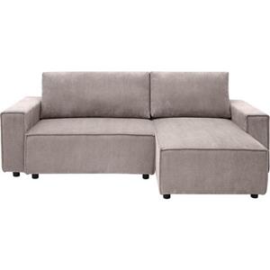 ATLANTIC home collection Schlafsofa "NORMAN", mit Cordbezug, Bettkasten und Recamiere rechts oder links montierbar
