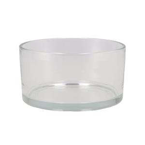 DK Design Schaal/vaas laag model - cilinder vorm - D15 x H8 cm - transparant glas -