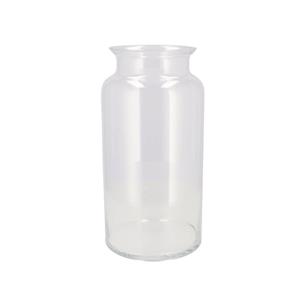 DK Design Bloemenvaas melkbus fles model Milky - transparant glas - D19 x H30 cm -