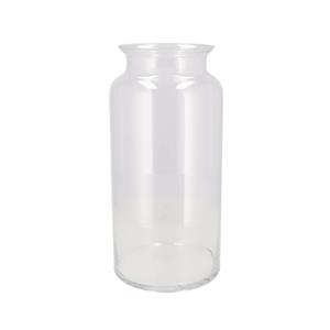 DK Design Bloemenvaas melkbus fles model Milky - transparant glas - D19 x H35 cm -