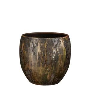 Mica Decorations Roel Bloempot - 24x24x24 cm - Donkergroen