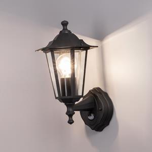 HOFTRONIC™ Huron Buitenlamp klassiek mat zwart met bewegingsmelder IP44 waterdicht en 3 jaar garantie