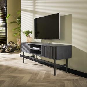 LifestyleFurn TV-meubel Novy Mangohout, 140cm - Massief mango zwart