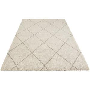 Leonique Hochflor-Teppich "Belle", rechteckig, Rauten-Design, weiche Haptik